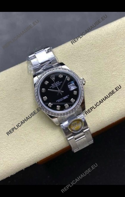 Rolex Super Clone Datejust 31MM Black Dial Steel Case Super Clone Watch 