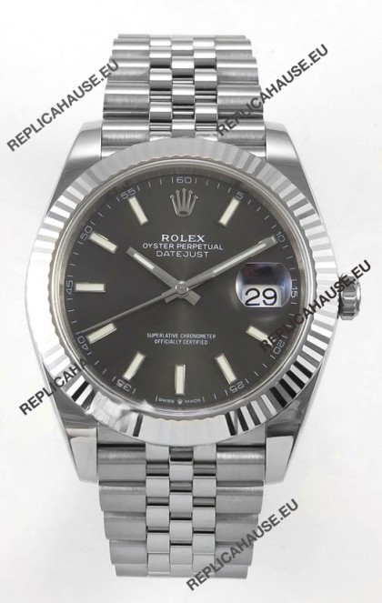 Datejust Super Clone 126334 Grey Dial 41MM FREE SPRUNG MVMNT 3235 Watch 
