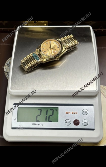 Rolex Day Date 228238 Yellow Gold in Gold Crystal Dial Super Clone Watch 