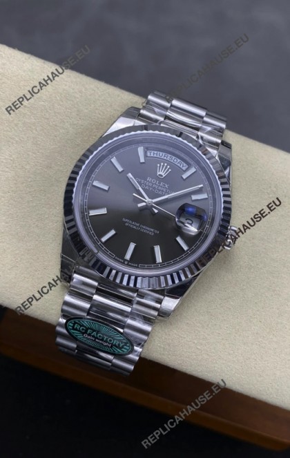 Rolex Day Date 228236 Stainless Steel Grey Dial Super Clone Watch 