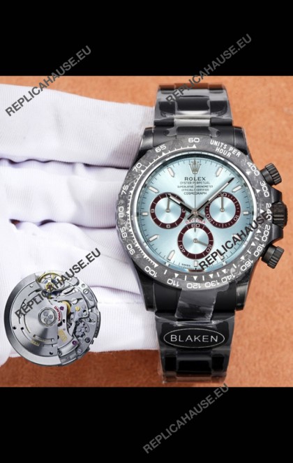 Rolex Daytona Blaken 4131 Movement ICE Blue Dial Super Clone Watch 