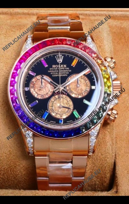 Rolex Daytona 116568 Rose Gold Black Dial Super Clone Watch 