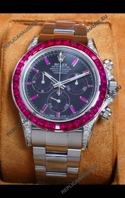 Rolex Daytona 126599 White Gold Red Dial Super Clone Watch 