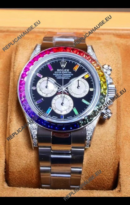 Rolex Daytona 116599 White Gold Black Dial Super Clone Watch 