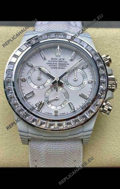 Rolex Daytona TPT Casing White Dial Nylon Strap Super Clone Watch 