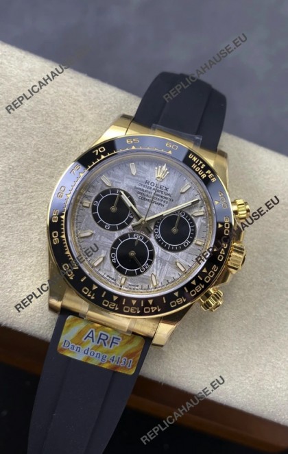 Rolex Daytona 126518 Yellow Gold Meteorite Dial FREE SPRUNG MVMNT Super Clone Watch 