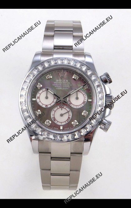 Rolex Daytona 126599 FREE SPRUNG MVMT White Gold Grey Pearl Super Clone Watch 