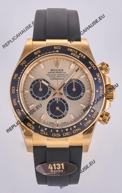 Rolex Daytona 126518 Gold Dial FREE SPRUNG MVMT Super Clone Watch 