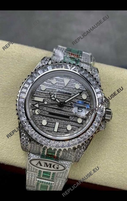 Rolex GMT Masters II Iced Out Dial and Casing Super Clone Watch