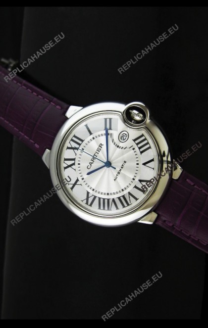 Cartier Ballon de Swiss Replica Automatic Watch in White Dial