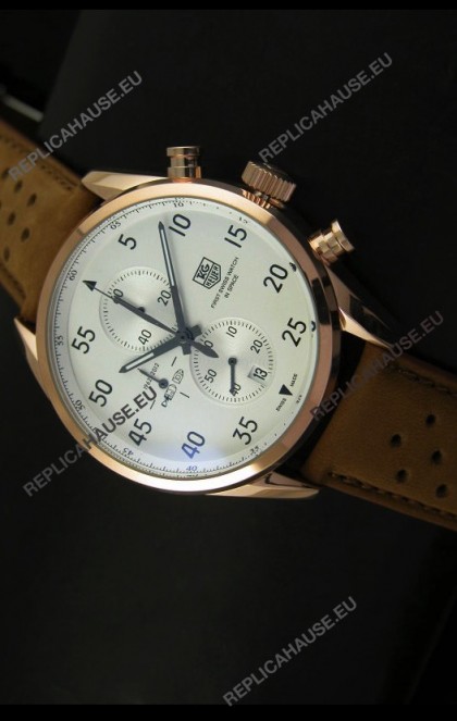 Tag Heuer Carrera 1887 SpaceEX Edition Japanese Quartz Watch in Pink Gold