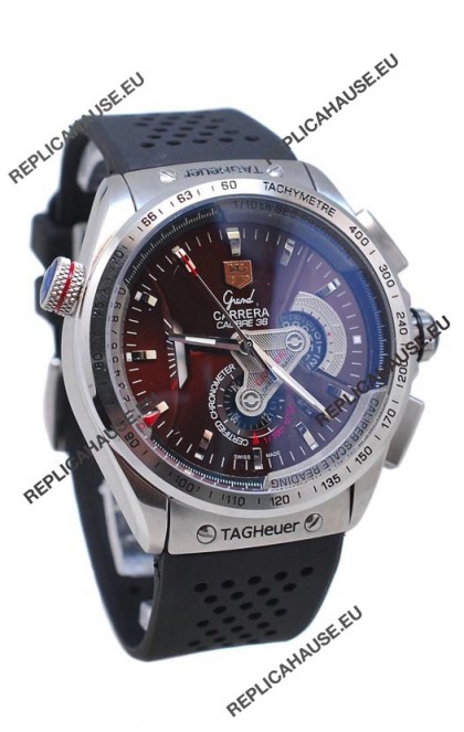 Tag Heuer Grand Carrera Calibre 36 Japanese Automatic Watch in Rubber Strap