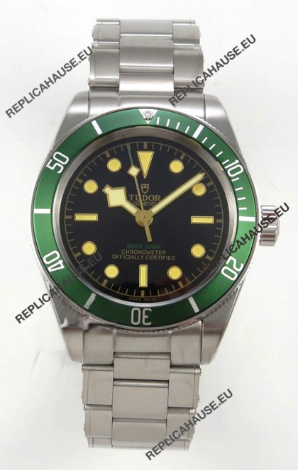 Tudor Black Bay 41 Black Dial Green Bezel Oyster Super Clone Watch 