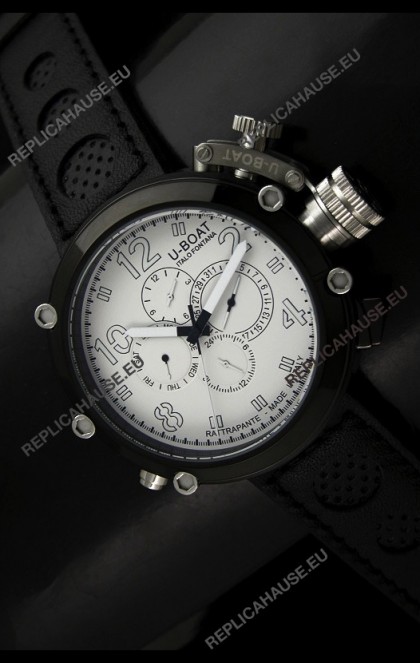 U-Boat Flightdeck Rattrapante Japanese Automatic Watch in PVD Casing