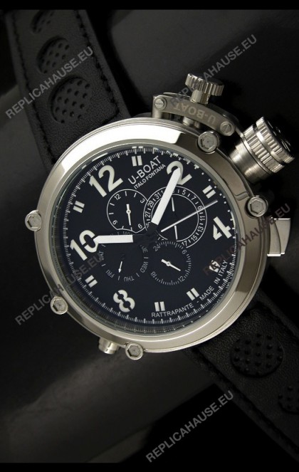 U-Boat Flightdeck Rattrapante Japanese Automatic Watch in Steel Casing