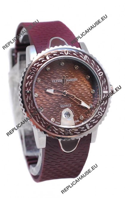 Ulysse Nardin Lady Diver Starry Night Replica Watch in Brown Dial