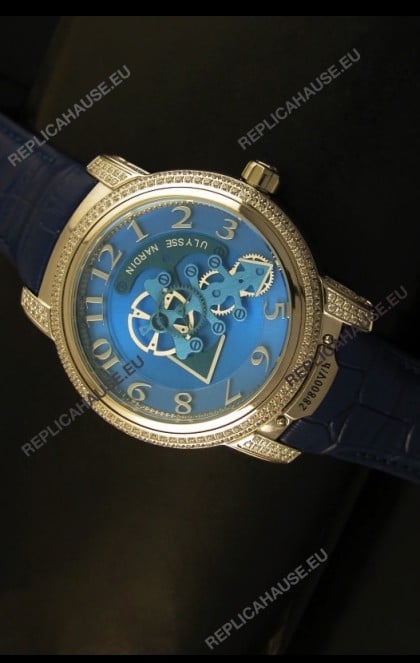 Ulysse Nardin Dual Escapement Japanese Watch in Blue Dial