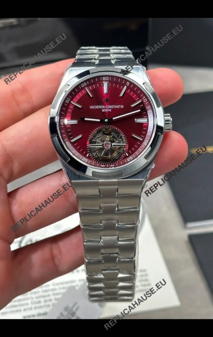 Vacheron Constantin Overseas Tourbillon Red Dial Super Clone Watch 