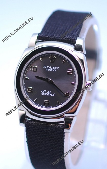 Rolex Cellini Cestello Ladies Swiss Watch in Grey Silver Face