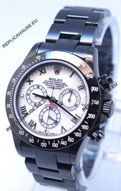 Rolex Daytona Cosmograph Project X Design Black Out Edition Swiss Watch in Pearl Dial