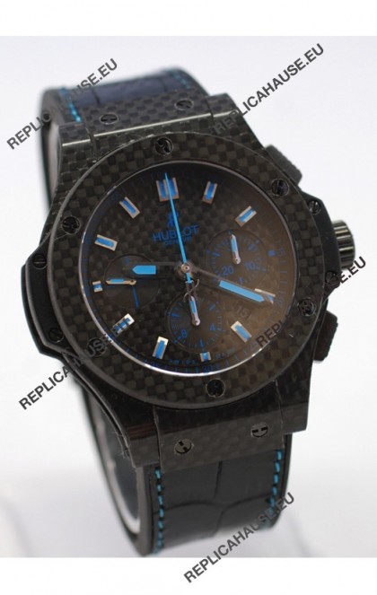 Hublot Big Bang All Carbon Swiss Replica Watch in Blue