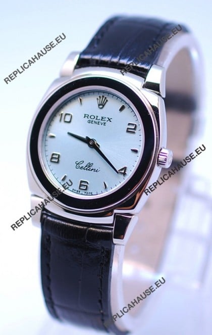 Rolex Cellini Cestello Ladies Swiss Replica Watch in Silver Dial