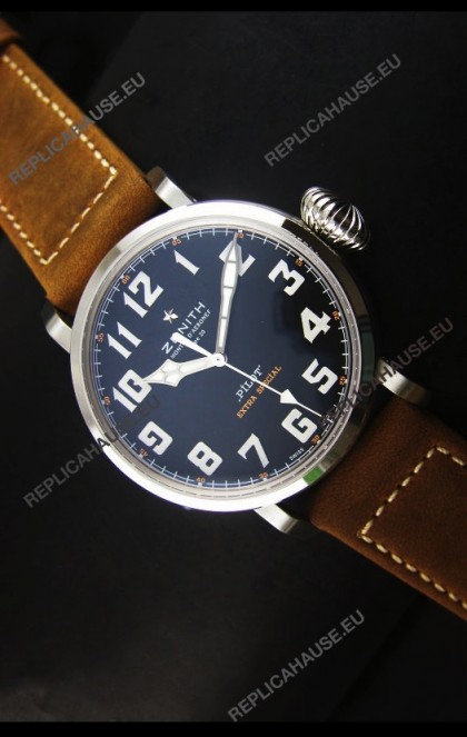 Zenith Pilot Type 20 Extra Special Swiss Replica Watch in Stainless Steel