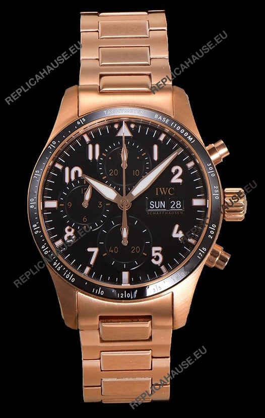 IWC Pilot's IW388306 Super Clone Chronograph 41 Mercedes-AMG Pertonas F1 Rose Gold Watch 