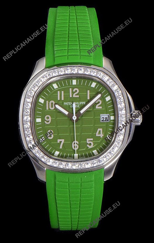 Patek Philippe Super Clone Aquanaut Stainless Steel Green Dial 38.5MM Watch 
