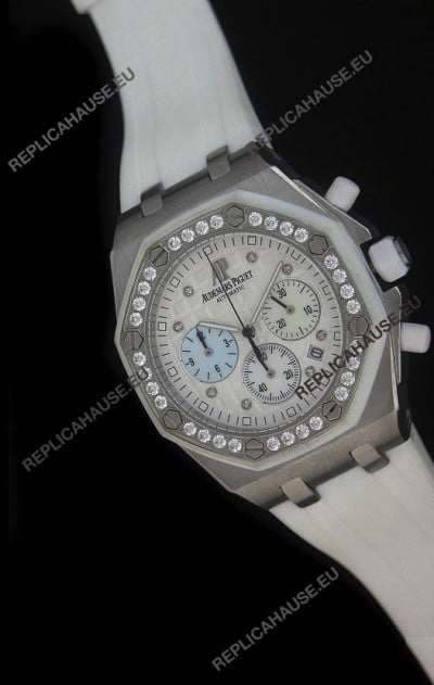 Audemars Piguet Royal Oak Offshore Lady Alinghi Swiss Watch in White Dial