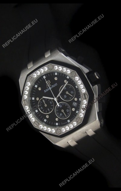 Audemars Piguet Royal Oak Offshore Lady Alinghi Swiss Watch in Black Dial
