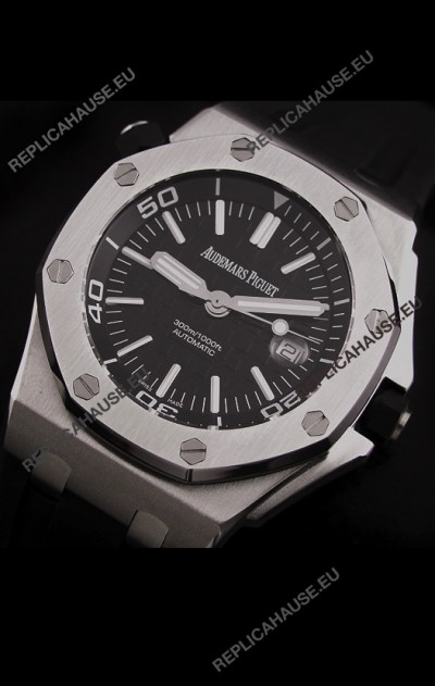 Audemars Piguet Royal Oak Scuba Swiss Watch in Black Dial
