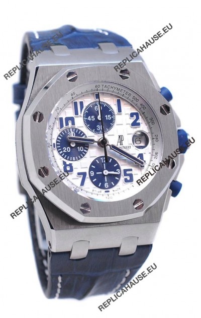 Audemars Piguet Royal Oak Offshore Navy Edition Swiss Watch in White Dial