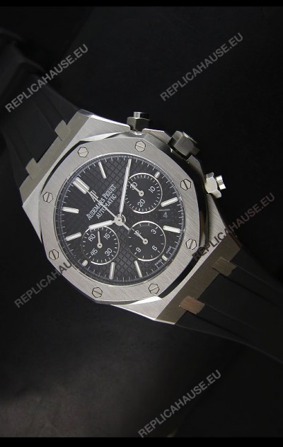 Audemars Piguet Royal Oak Chronograph Watch in Stainless Steel Case Black Dial