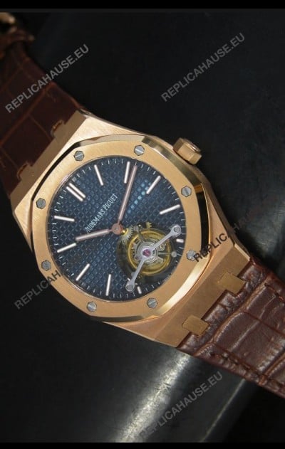Audemars Piguet Royal Oak Swiss Tourbillon Watch in Pink Gold Case 