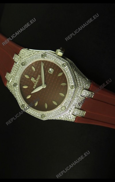 Audemars Piguet Royal Oak Ladies Watch in Brown 