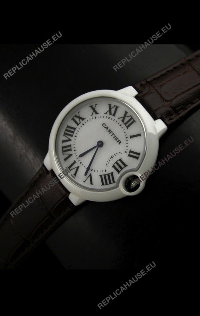Cartier Ballon de Ladies Replica Watch in White Dial