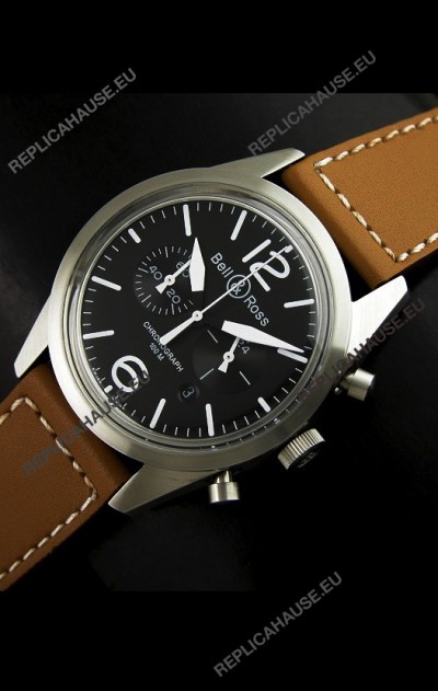 Bell and Ross BR126 Vintage Swiss Quartz Watch in Steel Case