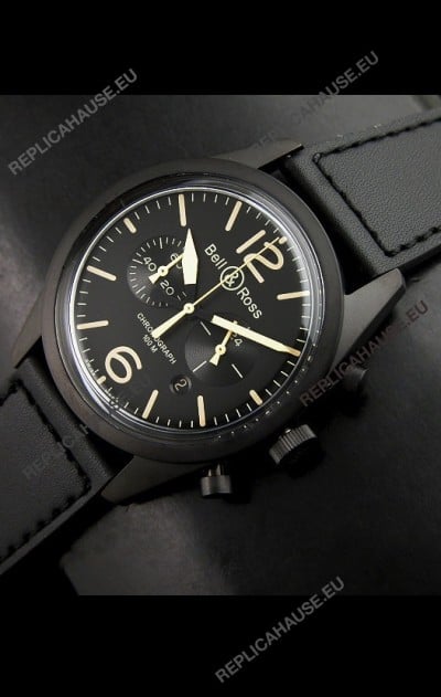 Bell and Ross BR126 Vintage Swiss Quartz Watch in PVD Casing