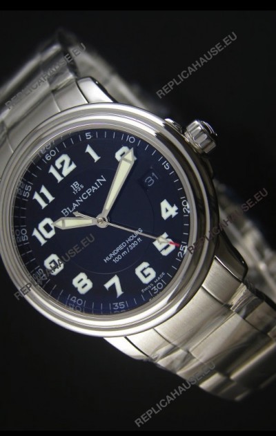 Blancpain Leman 2100 Military 100 Hours Watch in Black Dial - Original Citizen Movement