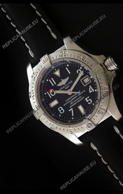 Breitling Seawolf Swiss Automatic Watch in Black Dial