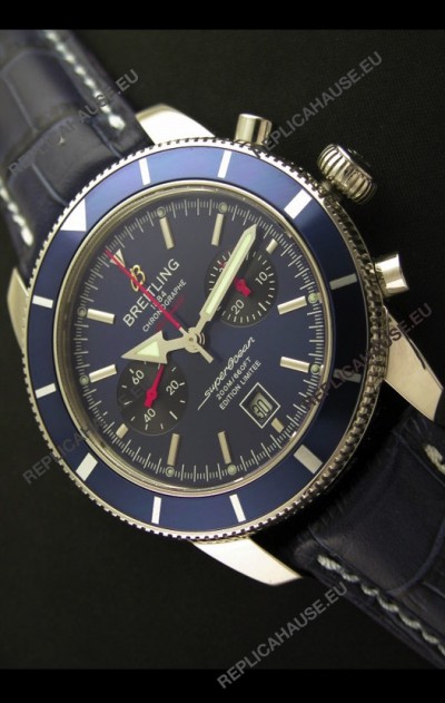 Breiting Superocean 2010 HeritageÂ Swiss Chronograph Watch in Blue