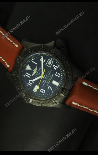 Breitling Seawolf PVD Coated Swiss Watch - Arabic Markers