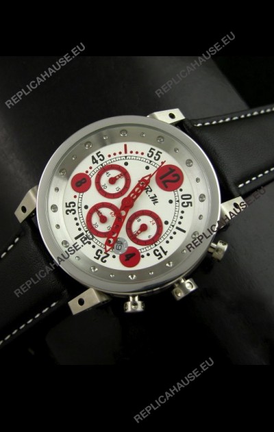 B.R.M.0011G6 Japanese Replica Quartz Watch in White&Red Dial