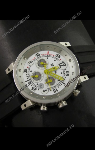B.R.M.0011G6 Japanese Replica Quartz Watch in White Dial