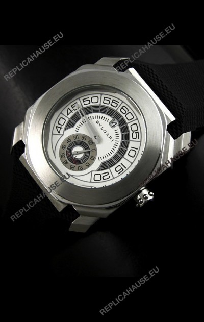 Bvlgari Gerald Genta Swiss Replica Watch in White Dial