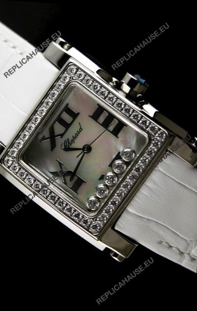 Chopard Happy Sport Swiss Replica Watch in Shell White Dial