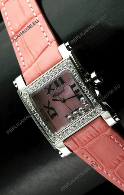 Chopard Happy Sport Swiss Replica Watch in Pink Dial