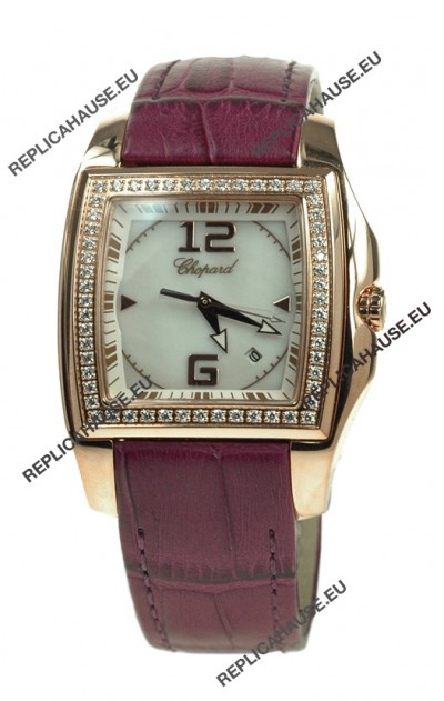 Chopard Two O Ten Ladies Swiss Replica Watch in Pink Strap