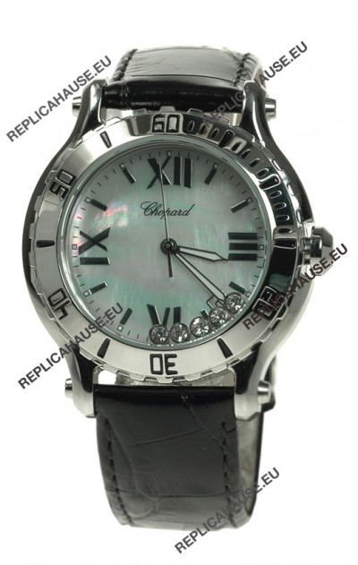 Chopard Happy Sport Ladies Japanese Watch in White Pearl Dial